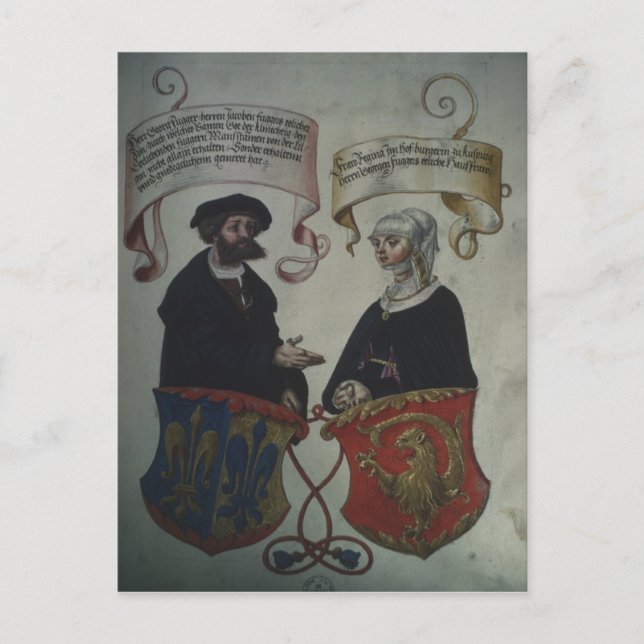 Carte Postale Georg Fugger son épouse Regina Imhoff, 'Geheim (Devant)