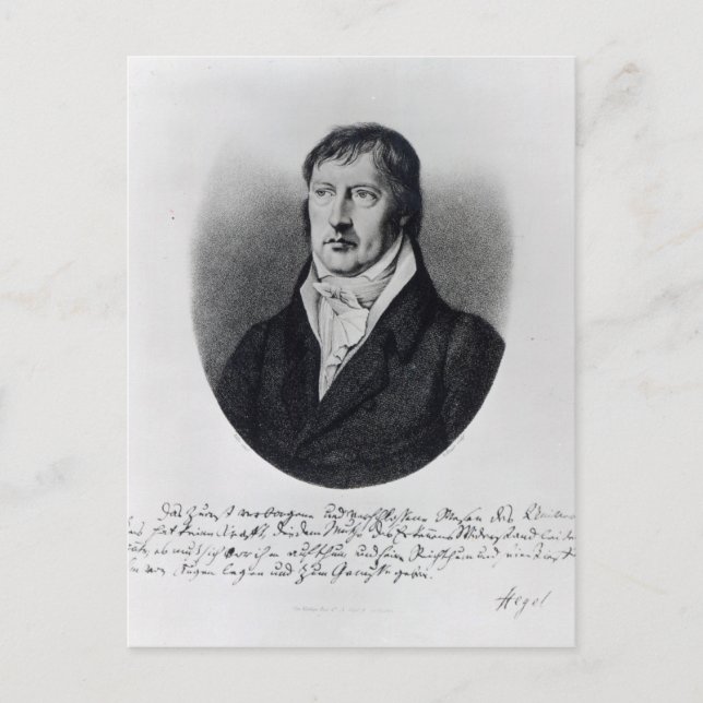 Carte Postale Georg Wilhelm Friedrich Hegel (Devant)