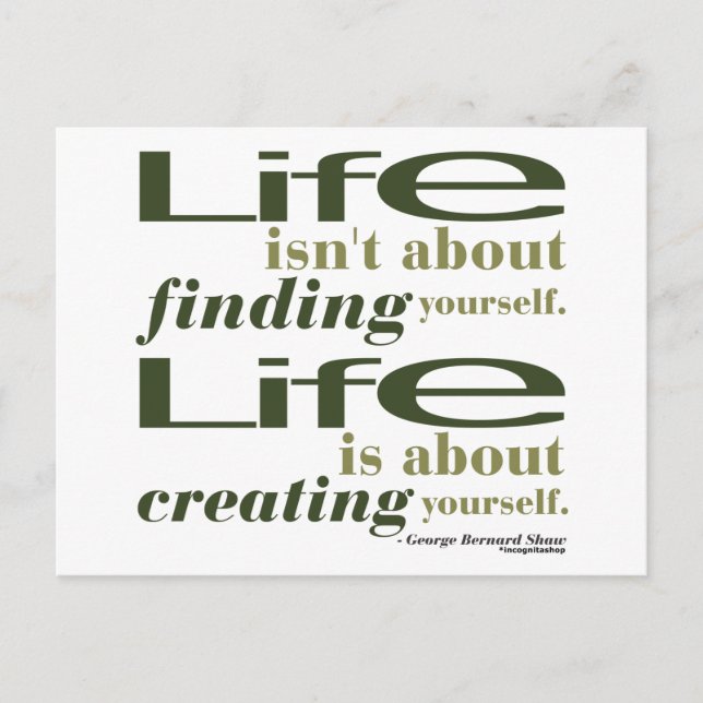 Carte Postale George Bernard Shaw Citation (Devant)