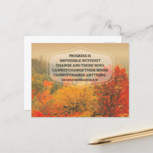 Carte Postale George Bernard Shaw Citation inspirante "Changemen