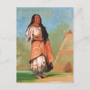 Carte Postale George Catlin, Femme indienne Blackfoot