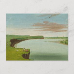 Carte Postale George Catlin - Vue éloignée du village Mandan