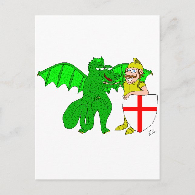 Carte Postale George et le Dragon (Devant)
