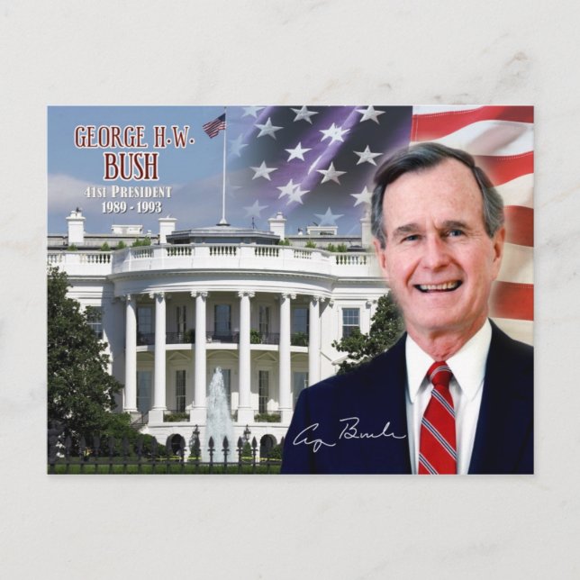 Carte Postale George H. W. Bush - 41e président des États-Unis (Devant)