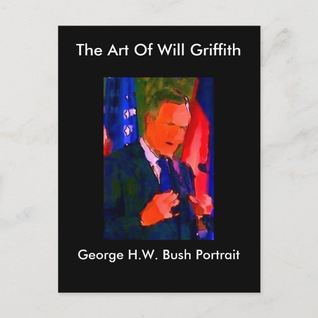 CARTE POSTALE GEORGE H. W. BUSH PORTRAIT POSTCARD (Devant)