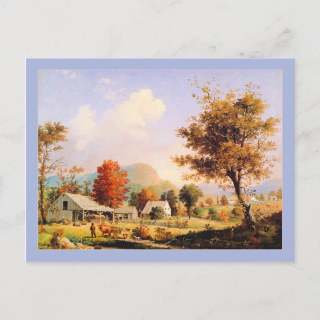 Carte Postale George Henry Durrie Russe Cider Pressing Automne (Devant)