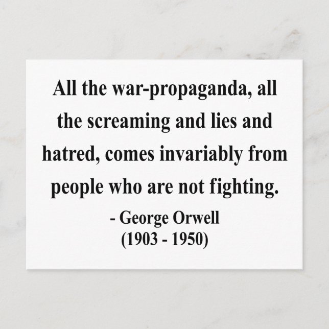 Carte Postale George Orwell Citation 6a (Devant)