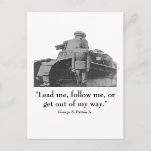 Carte Postale George Patton et Citation