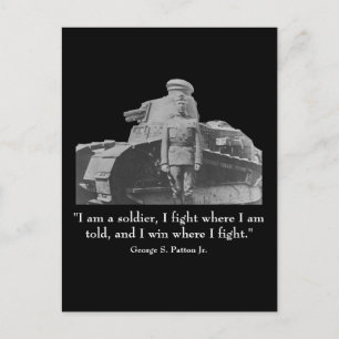 Carte Postale George Patton et Citation