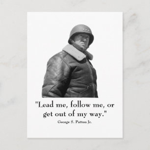 Carte Postale George Patton et Citation