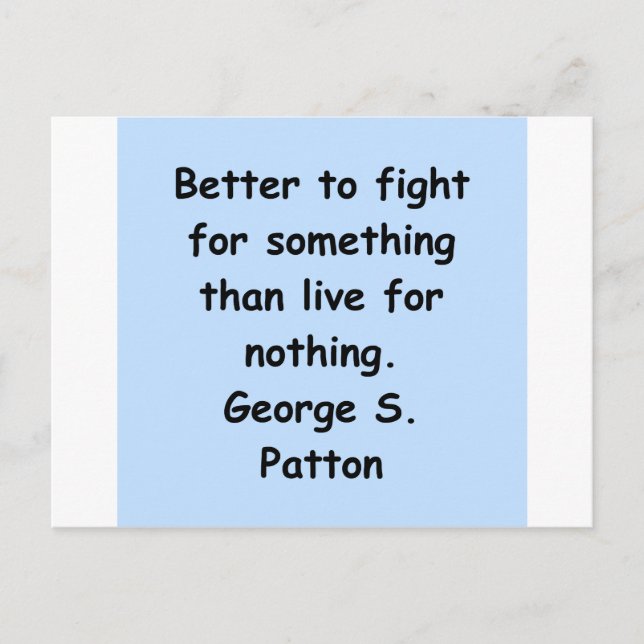 Carte Postale george s patton quote (Devant)