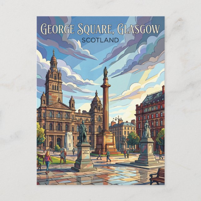 Carte Postale George Square Royaume-Uni (Devant)