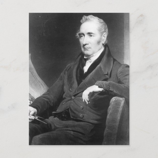 Carte Postale George Stephenson, gravé par Charles Turner (Devant)