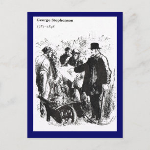 Carte Postale George Stephenson, ingénieur ferroviaire