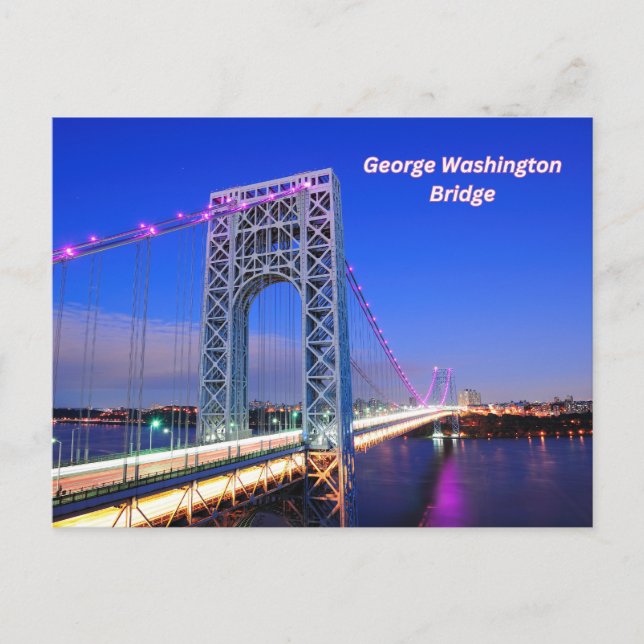 Carte Postale George Washington Bridge Hudson (Devant)