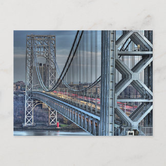 Carte Postale George Washington Bridge & Red Lighthouse NYC