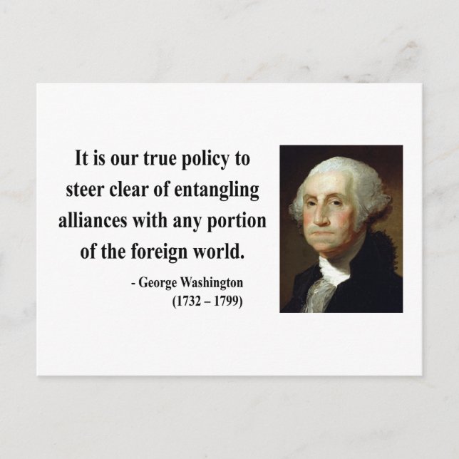 Carte Postale George Washington Citation 5b (Devant)