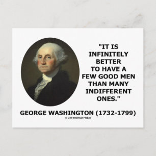 Carte Postale George Washington Citation De Quelques Bons Hommes