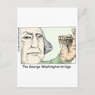 Carte Postale George Washington Dents Drôle Drôle Cadeaux & Obje
