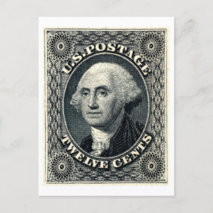 Carte Postale George Washington Douze Cents Postage américain
