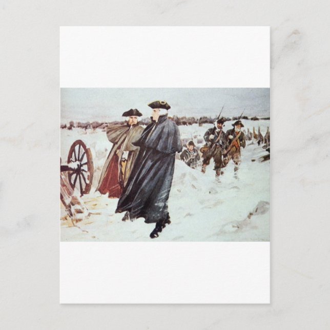 Carte Postale George Washington et Baron von Steuben (Devant)