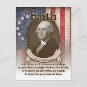 Carte Postale George Washington - Faith