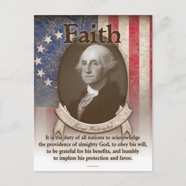 Carte Postale George Washington - Faith (Devant)