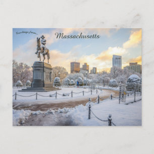 Carte Postale George Washington Rides Boston Public Gardens