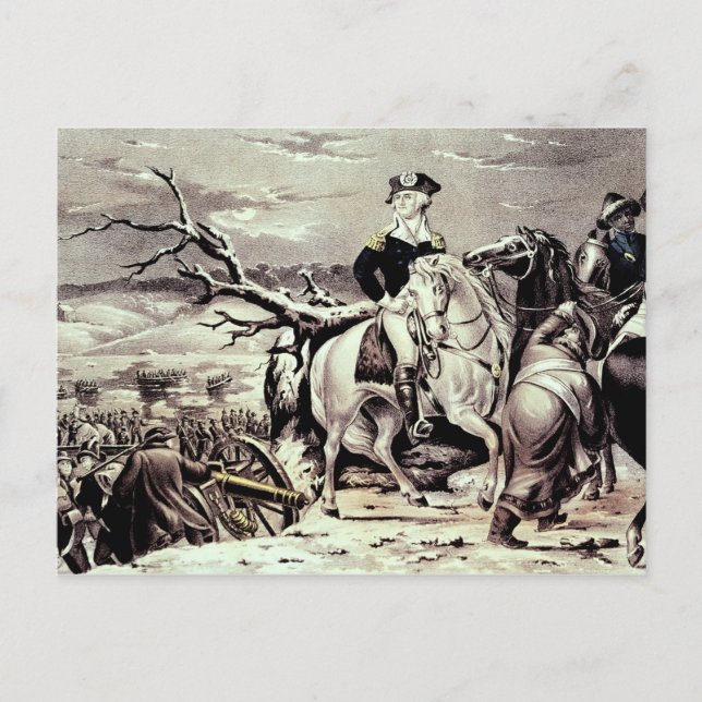 Carte Postale George Washington traversant le Delaware (Devant)