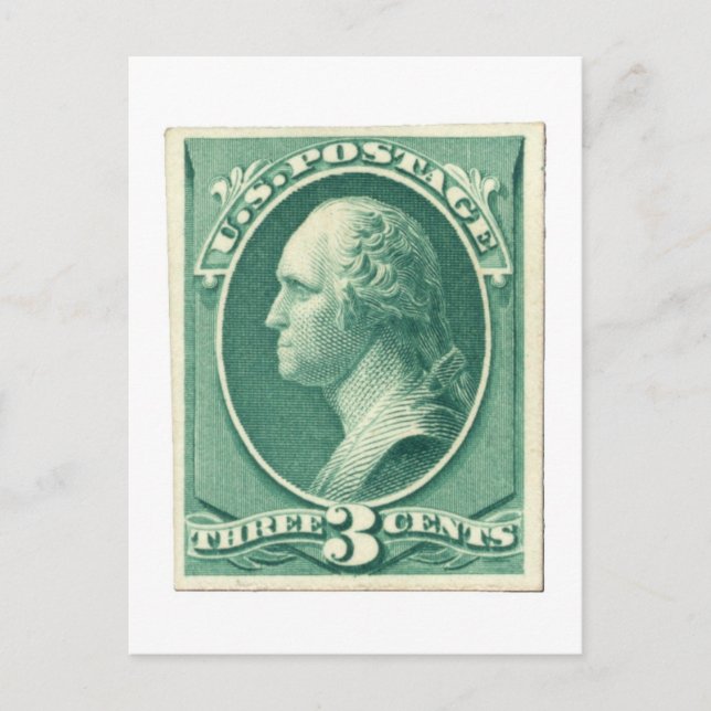 Carte Postale George Washington Trois cents Pot américain (Devant)