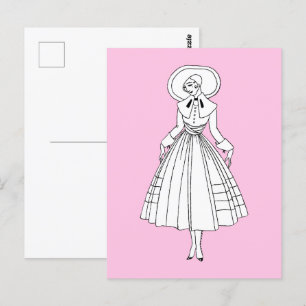 Carte Postale Georges Barbier Illustration de mode des années 19