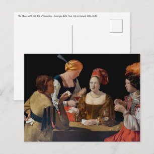 Carte Postale Georges de la Tour - Cheat avec l'As des Diamants