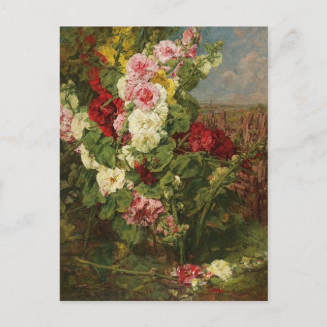 Carte Postale Georges Jeannin Vintage Hollyhock (Devant)