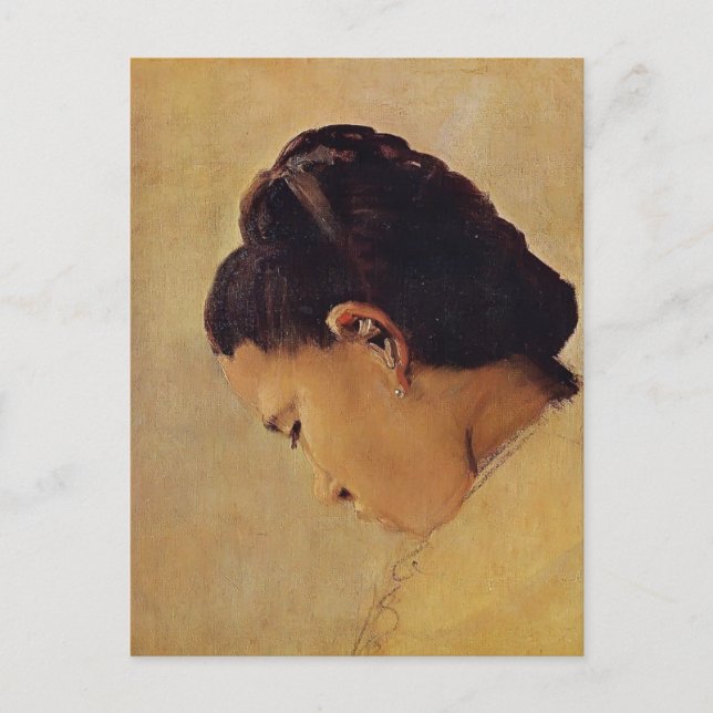 Carte Postale Georges Seurat - Chef d'une fille (Devant)