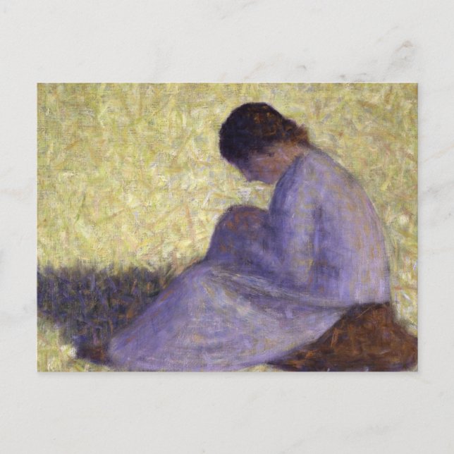 Carte Postale Georges Seurat - Femme assise (Devant)