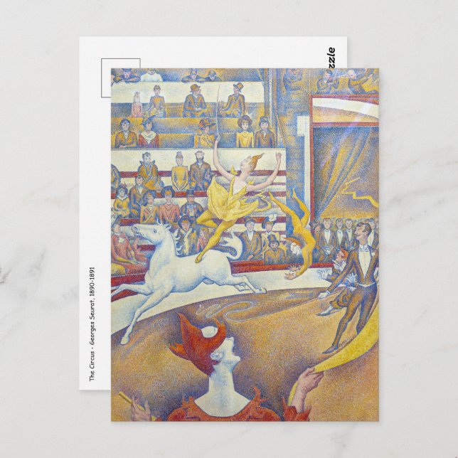 Carte Postale Georges Seurat - Le Cirque (Devant / Derrière)