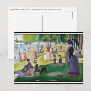 Carte Postale Georges Seurat - Un dimanche sur La Grande Jatte