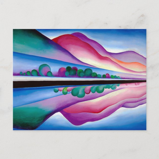 Carte Postale Georgia O'Keeffe, Lake George Reflection (1921) (Devant)
