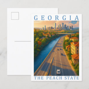 Carte Postale Georgia the Peach State USA Travel Place