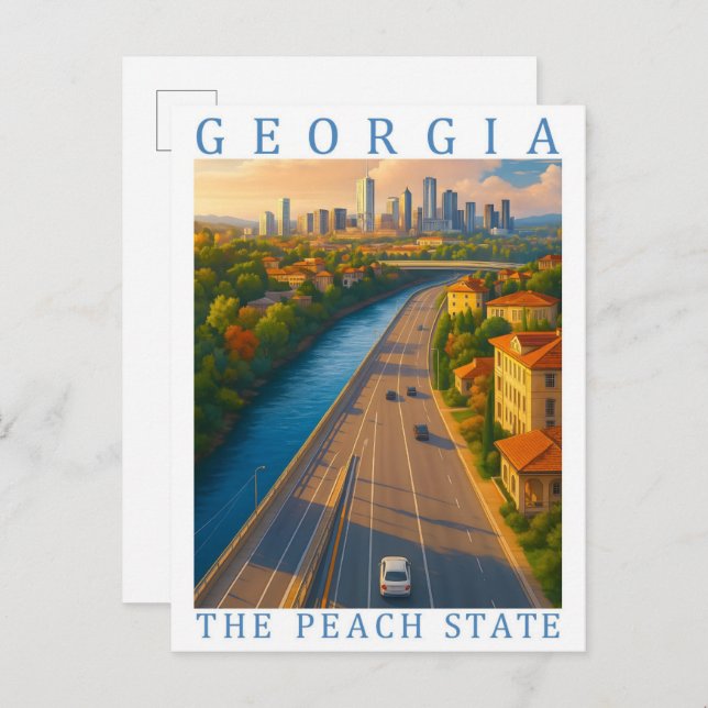 Carte Postale Georgia the Peach State USA Travel Place (Devant / Derrière)