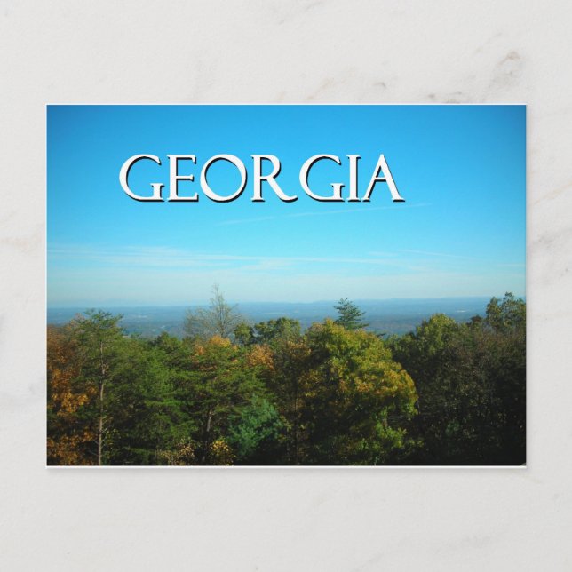 Carte Postale Georgia Trees and Hills View Postcard (Devant)