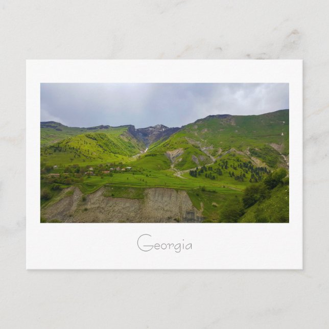 Carte Postale Géorgie Caucuses Montagnes Paysage Nature (Devant)