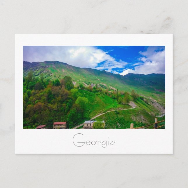 Carte Postale Géorgie Caucuses Montagnes Paysage Nature (Devant)