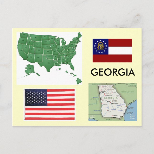 Carte Postale Géorgie, États-Unis (Devant)