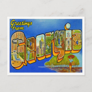 Carte Postale Géorgie Salutations des États-Unis