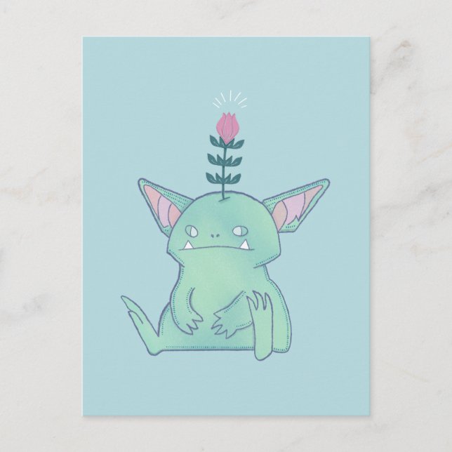 Carte Postale Gérald le Gobelin | Créature Fantastique Mignonne  (Devant)