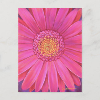 Carte Postale Gerber rose Gros plan Peinture Fleur Personnalisab