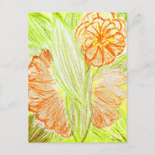 Carte Postale Gerbera et Aspidistra elatior,