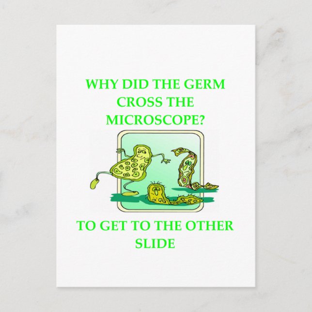 CARTE POSTALE GERM BIOLOGY RESEARCH JOKE (Devant)