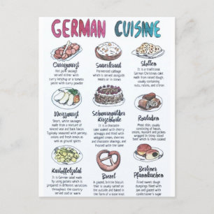 Carte Postale German cuisine